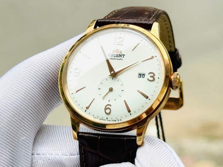 ĐỒNG HỒ NAM CHÍNH HÃNG Orient Classic RA-AP0001S10B Automatic White Dial Rose Gold Case Leather For Men