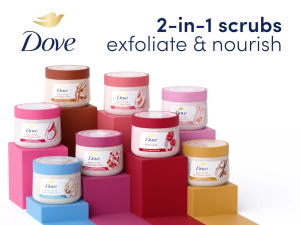 Dove Body Scrub Exfoliates and Deeply Nourishes for Smooth Radiant Skin