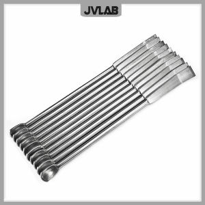 Muỗng Cạo Thuốc Vi Lượng Bằng Thép Không Gỉ Dụng Cụ Xúc Thuốc 100mm Bộ 10 Chiếc Dùng Trong Phòng Thí Nghiệm Để Phân Phối Chính Xác