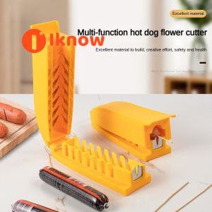 I know Multi-Functional Hot Dog Flower Cutter - Creative Sausage Slicer Kitchen Tool for Perfectly Shaped Hot Dogs and Sausages