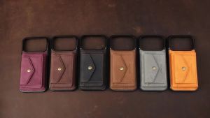 Ốp Điện Thoại Da PU Cho iPhone 17/16/15/14/13/12/11 Pro Plus Max Có Chân Đế Nhiều Khe Đựng Thẻ Chống Sốc Chống Bụi