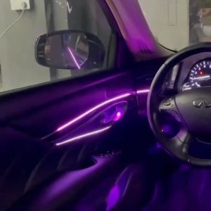 18 in 1 LED Symphony Car Ambient Lights 64 Color RGB Interior Acrylic Light  Fiber Optic Universal Decoration Atmosphere