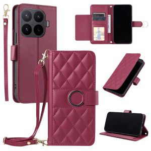 Ví Da PU Cao Cấp Có Dây Đeo Tay Dạng Gập Dành Cho Xiaomi 15T 17T 17TPro 15TPro - Ví Đeo Chéo Có Chức Năng Đứng Kèm Khe Đựng Thẻ