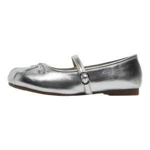 HuanQiu | Ballet-style Mary Jane Shoes Silver Soft-bottom Bow Summer New Shallow-toe
