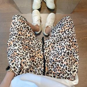 Quần Short Họa Tiết Da Báo Dáng Rộng Cỡ Lớn Mùa Hè Cho Nam Quần Dài Năm Điểm Thoải Mái Thường Ngày Quần Áo Công Sở