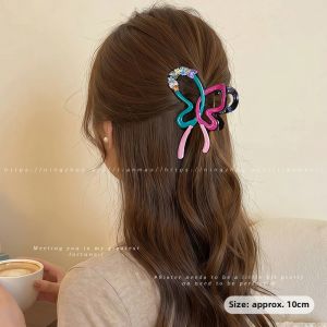 NING ZHOU | Elegant Crystal Butterfly Hair Clamp