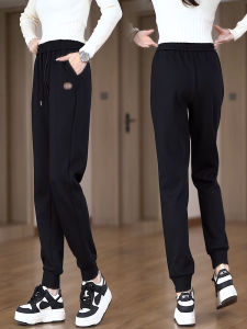 2025 New Womens Harem Sports Pants High Waist Slimming Casual Pants Long Legs Korean Style Polyester Fiber Commute Style