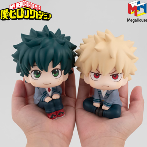 Bandai | New My Hero Academia (MHA): Izuku Midoriya / Katsuki Bakugo / Todoroki Shouto Cute Chibi PVC Figurine Collectible Toy Model Gift