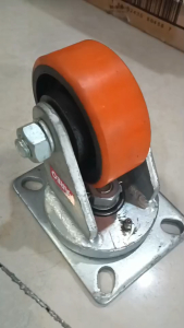 Bánh xe đẩy siêu tải PU càng xoay 150mm - Happy Move Thái Lan