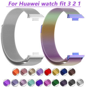 Magnetic Milanese Strap for Huawei Watch Fit 3 2 1 Stainless Steel Breathable Wristband for Huawei Watch Fit3 2 1 Bracelet Parts