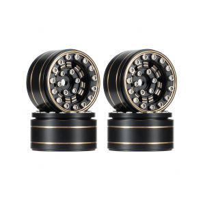 1.0 Inch Rubber Tires 50*20mm 1.0 Brass Beadlock Wheels 7mm Hex for 1/18 1/24 Scale RC Car Crawler TRX4M SCX24 FCX24 Upgrade