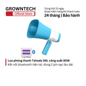 Loa phóng thanh chính hãng Tahada 06L có bluetooth công suất 80W tiện lợi (2 pin)