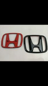 [2pcs] HONDA Logo Emblem Badge Black For Honda Civic FC FC1 FC2 FC6 2016-2021 Front & Rear