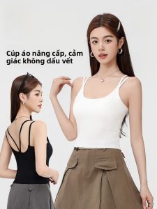 MiiOW | Áo ba lỗ không dây thoáng khí MiiOW dành cho nữ mùa hè 2025 Áo khoác ngoài V-neck Áo ngực nâng đỡ Vỏ bọc ngực thường ngày