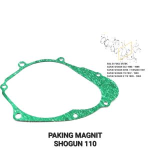 Paking Magnit Shogun 110 - Packing Peking Gasket Block Blok Magnet Cover Crankcase Rengkes Kiri Suzuki Shogun Kebo 110