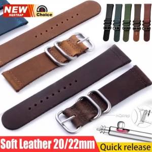 Quick Release Retro Watch Band 22mm 20mm Universal Strap Women Men Wristband Wristbelt Genuine Smartwatch Leather Soft Bracelet
