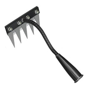 5/6/7/8 Teeth Garden Weeding Rake Carbon Steel Removable Rake Soil Hoe Agricultural Straw Rake Multi Purpose Weeding Tools