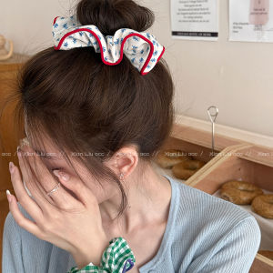 Dây Buộc Tóc Họa Tiết Hoa Tươi Màu Tương Phản Cho Nữ Dây Buộc Tóc Cao Cấp Dây Buộc Tóc Mùa Xuân Hè Không Gây Hại Cho Tóc Phụ Kiện Tóc