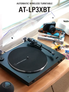 Audio-Technica AT-LP3XBT Fully Automatic Bluetooth Belt-Drive Turntable with Anti-Resonance Die-Cast Aluminum Platter Dual Moving Magnet Cartridge Adjustable Tonearm and Wireless Connectivity for High-Fidelity Vinyl Playback