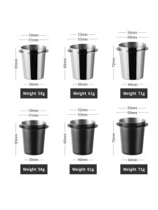 58/53/51mm Coffee Dosing Cup Sniffing Mug for Espresso Machine Wear Resistant Stainless Steel Coffee Dosing Cup Drop Shipping