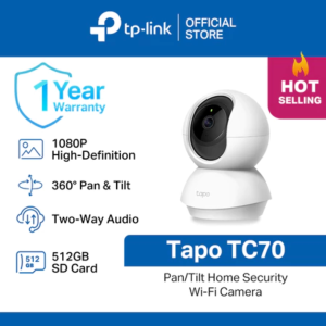 TP-Link Tapo TC70 2MP 360 Pan/Tilt Indoor IP Camera | Night Vision | Motion Detection | Two-Way Audio | Up to 512GB Storage | CCTV Camera | Connect Cellphone T70 T70 Turbo Philips Tc70 - Lazada