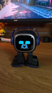 EMO Desk Robot Companion | Emo Pet | ChatGPT-Powered AI Pet with Voice Commands Personality Dancing & Games | Interactive Smart Robot | Gift For Kids & Boy Friend