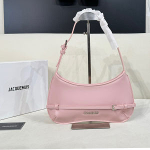Jacquemus French Design Casual Versatile Single Shoulder Bag High-End Red Wedding Bag Baguette Underarm Bag for Daily Use