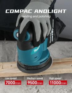Makita | Makita DBO180Z 18V Cordless Brushless Sander – Multi-Surface Wood Plaster Metal & Paint Polishing & Finishing Tool