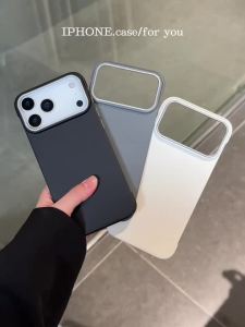 szhaiyu | Frameless PU Leather Matte Shockproof Phone Case For iPhone 17Pro 16Pro 15Pro 14Pro Max 17 16 15 14 iPhone Air Back Cover Fundas