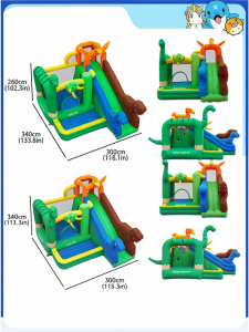 Doctor Dolphin | Dinosaur Kingdom Inflatable Castle Bouncy Bed Slide