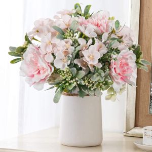 1pcs Simulated Peony Hydrangea Valentines Day Wedding Mothers Day Thanksgiving Indoor Home and Outdoor Garden Decoration