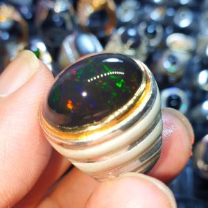 cincin kalimaya black opal banten jumbo murah