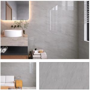 เลียนแบบพอร์ซเลนวอลล์เปเปอร์ 30 × 30 ซม.Self-กาวกันน้ําความชื้นInsลมผนังตกแต่งเลียนแบบกระเบื้องสติกเกอร์