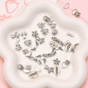 Handmade White K Heart Cupid Cat Alloy Pendant DIY Bracelet Necklace Jewelry Accessories Material Parts Cat Lovers Gift