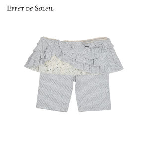Polka Dot Floral Slim Fit Shorts