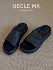 UECLE MA | Leather Thick Soled Sandals for Outdoor Wear Slippers