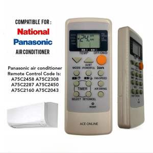 Universal Air Conditioner Remote Control for Panasonic National A75C2458 A75C2308 A75C2287 A75C2450 A75C2160 A75C2043