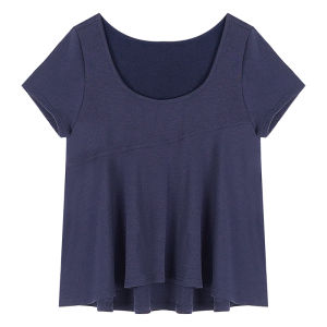 Short Chic Drape Design Womens T-shirt