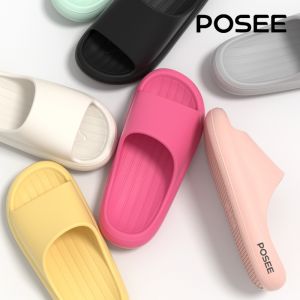 POSEE slippers Mens home indoor couples sandals Womens summer bathroom antiskid thick sole household