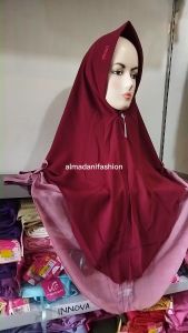 KHIMAR RIHANNA AINUN / KHIMAR CERUTY 2 LAYER TERBARU