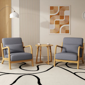 Scandinavian Internet Celebrity Homestay Hotel Guest Room Bedroom Leisure Chair Coffee Shop Milk Tea Shop Chair Combination Single-Seat Sofa Chair