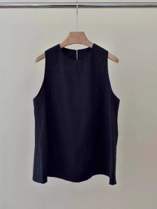Stylish Sleeveless Cotton and Linen Blouse for Summer White