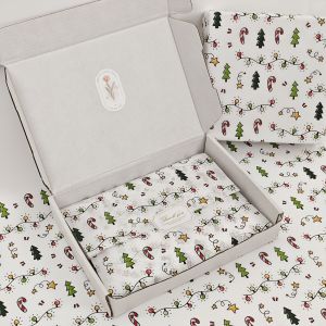 Giấy Gói Quà Họa Tiết Cây Thông Noel Ánh Sáng Nhiều Màu Sắc 50cm X 35cm Dùng Để Gói Quà Trang Trí Đám Cưới Sinh Nhật Làm Phụ Kiện Bó Hoa