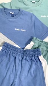 Set Baju Anak Laki Laki Balbokids Geometric Series - Hijau Tropis