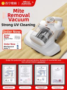 Wireless Ultraviolet Small Household Dust Mite Eliminator Handheld Vacuum Cleaner High Frequency Beat And UV Light Treatment