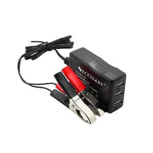 Vigorpow Clip Charger DC12V 24V to 5V with 3 USB Charging Ports 3A for Emergency Charge Phone Pad Laptop