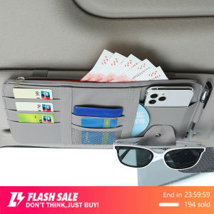 Car Styling Visor Organizer Sun Visor Storage Pouch Car Organizer Sunglasses Holder Card Organizer Ticket Pocket Car Storage [24 hours delivery]