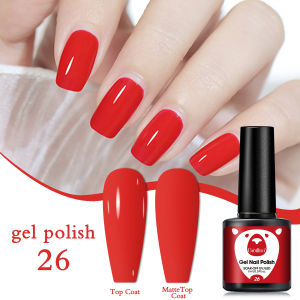 7ml Gel Nail Polish - 0.24oz Per Bottle Shiny Solid Colors Purple Yellow Red LED Nail Polish - Lead-Free