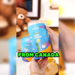 Ddrops Kids Liquid Algae Calcium Magnesium Zinc Dietary Supplement (30 packets/box)