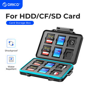 ORICO SD Memory Card Storage Case Micro SD Card Storage Holder Case Waterproof Soft Lining for HDD/CF/SD Card Holder Organizer